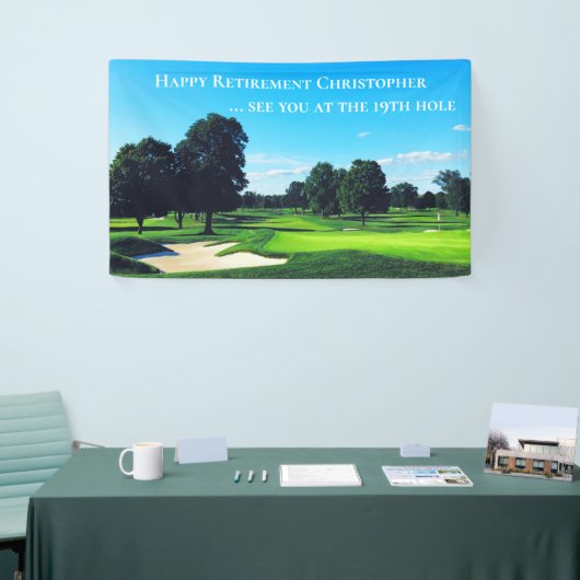Funny Golfing Retirement Gefeliciteerd Spandoek (Beurs)