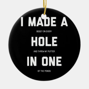 Funny Golf's voor mannen die in één Golfgok glij Keramisch Ornament