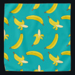 Funny Gone Bananas geïllustreerd patroon Bandana<br><div class="desc">Funny peeled "gooi bananen" whimsical illustratie bandana</div>