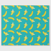 Funny Gone Bananas geïllustreerd patroon Cadeaupapier (Vlak)