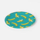 Funny Gone Bananas geïllustreerd patroon Papieren Bordje (Gekanteld)