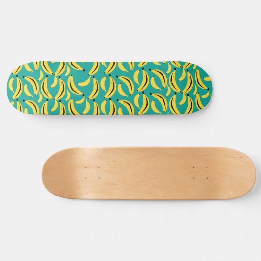 Funny Gone Bananas geïllustreerd patroon Persoonlijk Skateboard (Horizontaal)