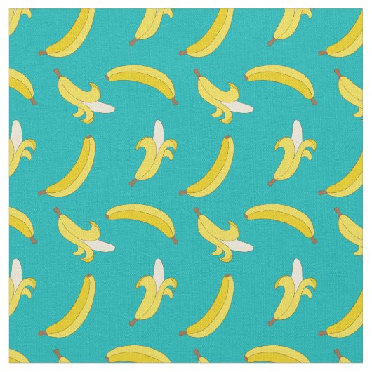 Funny Gone Bananas geïllustreerd patroon Stof (Close Up)