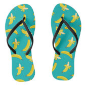 Funny Gone Bananas geïllustreerd patroon Teenslippers (Voetbed)