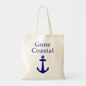 Funny Gone Coastal Nautical Blue Anchor Tote Bag (Voorkant)