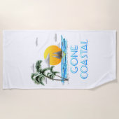 Funny Gone Coastal Nautical Sailing Sunset Strandlaken (Voorkant)
