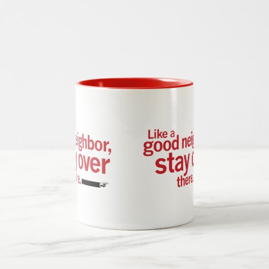 Funny Good ENBOR Social Distance Tweekleurige Koffiemok (Center)