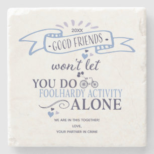 Funny Good Friends Typography Quote Stenen Onderzetter