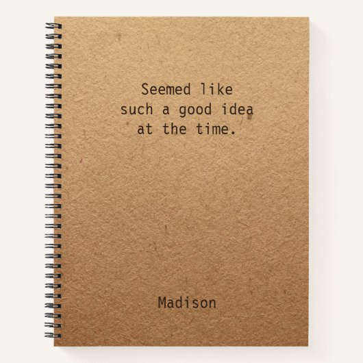 Funny Good Idea Personalized Notes Kantoor Meeting Notitieboek (Voorkant)