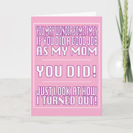 Funny Good Job Mam Card Kaart