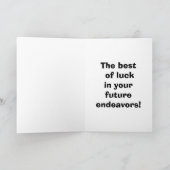Funny Good Luck Wishes Wenskaart Kaart (Binnen)