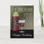 Funny Good Wine Birthday Kaart<br><div class="desc">Fun verjaardagskaart alleen voor de wijnliefhebber.</div>