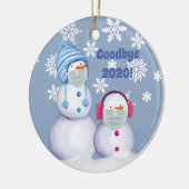 Funny Goodbye 2020 Snowman Ceramic Ornament (Links)