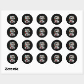 Funny Goodbye 2025 Hello 2026 Holiday Fun Snowman  Ronde Sticker (Vel)