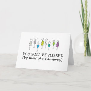 Funny Goodbye Card, Rude Farewell Card, Funny Card Kaart