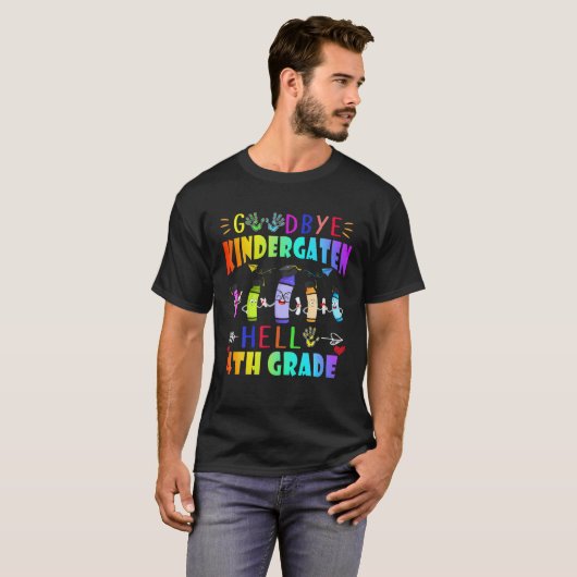 Funny Goodbye Kindergarten Welkom 4e graad terug T-shirt (Voorkant volledig)
