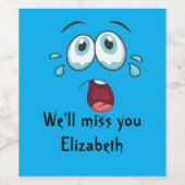 Funny Goodbye We zullen je missen Wijn Etiket (Enkel label)