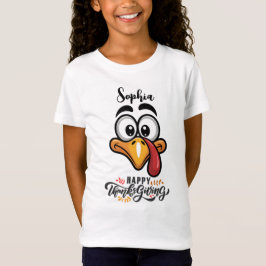 Funny Goofy Turkey Face Personalised Cartoon T-shirt
