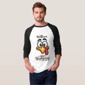 Funny Goofy Turkey Face Personalised Cartoon T-shirt (Voorkant volledig)