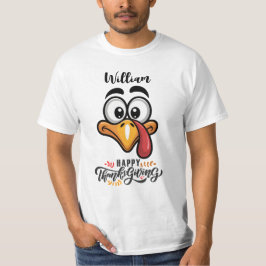 Funny Goofy Turkey Face Personalised Cartoon T-shirt