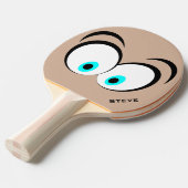 Funny Googly Eyes Custom Ping Pong Paddle Tafeltennisbatje (Voorkant Gekanteld)