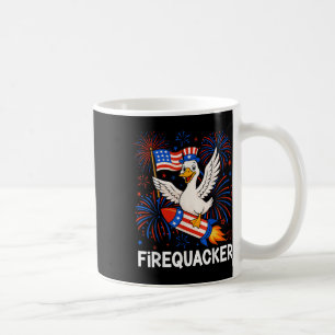 Funny Goose 4th of July Firequacker USA Independen Koffiemok