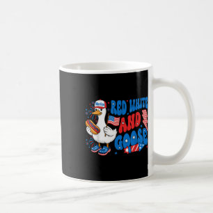 Funny Goose 4th of July Patriottisch Schattige Roo Koffiemok