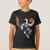 Funny Goose Basketball Player Slam Dunk Lovers Spo T-shirt (Voorkant)