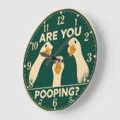 Funny Goose Bathroom Are You Pooping Grote Klok (Hoek)