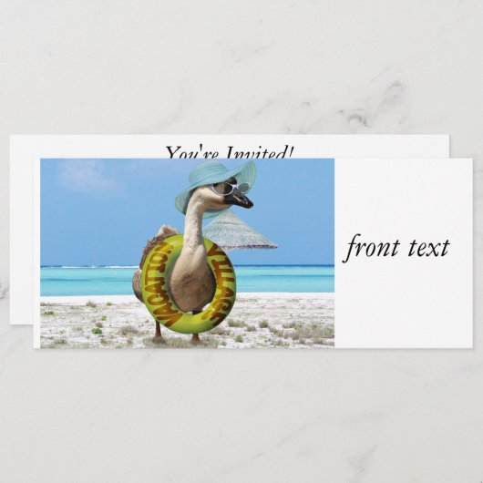 Funny Goose bij de Beach Kaart (Voorkant / Achterkant)