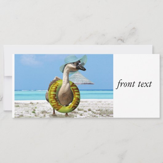 Funny Goose bij de Beach Kaart (Voorkant)