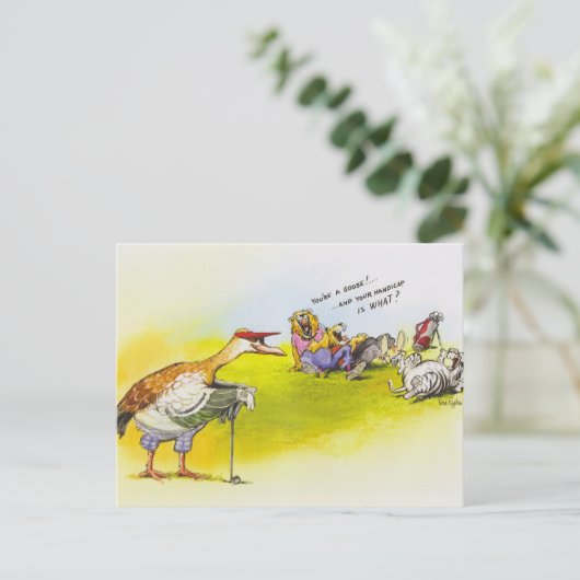 Funny Goose Briefkaart (Staand voorkant)