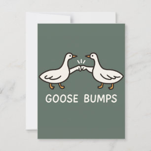 Funny Goose Bumps Cartoon   eerste bobbelganzendie Briefkaart