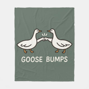 Funny Goose Bumps Cartoon   eerste bobbelganzendie Fleece Deken