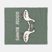 Funny Goose Bumps Cartoon | eerste bobbelganzendie Fleece Deken (Voorkant (Horizontaal))