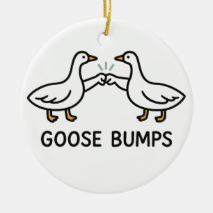 Funny Goose Bumps Cartoon   eerste bobbelganzendie Keramisch Ornament