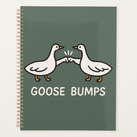 Funny Goose Bumps Cartoon | eerste bobbelganzendie Planner (Voorkant)