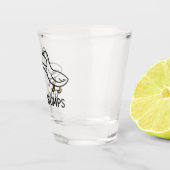 Funny Goose Bumps Cartoon | eerste bobbelganzendie Shot Glas (Rechts)