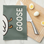 Funny Goose Bumps Cartoon | eerste bobbelganzendie Theedoek (Quarter Fold)