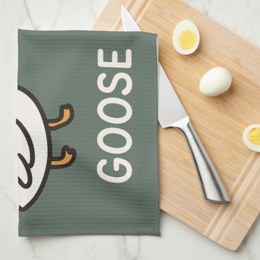 Funny Goose Bumps Cartoon | eerste bobbelganzendie Theedoek (Quarter Fold)