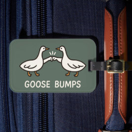 Funny Goose Bumps Cartoon | Fist Bump Geese Animal Bagagelabel