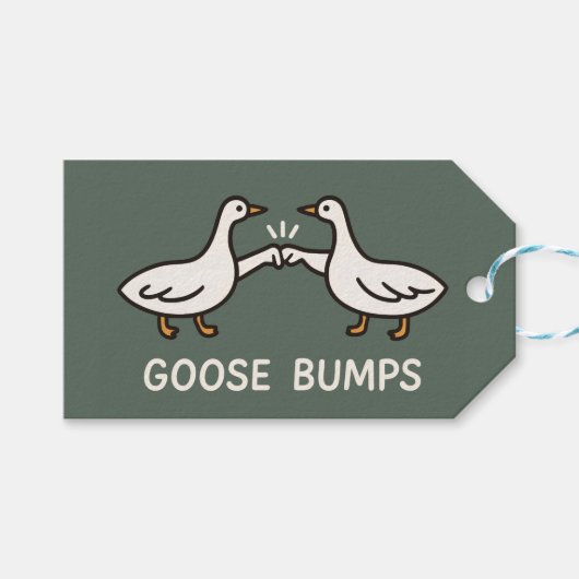 Funny Goose Bumps Cartoon | Fist Bump Geese Animal Cadeaulabel (Voorkant (Horizontaal))