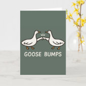 Funny Goose Bumps Cartoon | Fist Bump Geese Animal Kaart (Gele Bloem)