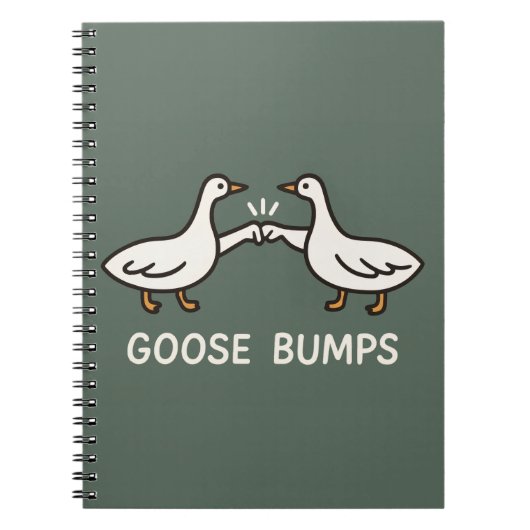 Funny Goose Bumps Cartoon | Fist Bump Geese Animal Notitieboek (Voorkant)