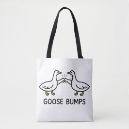 Funny Goose Bumps Cartoon, Fist Bump Geese Animal  Tote Bag