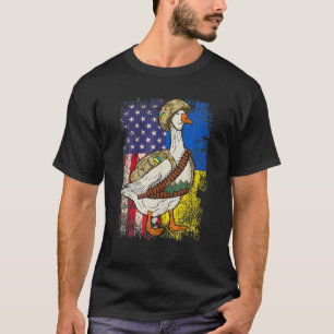 Funny Goose Cat Ukraine Ik sta voor Oekraïne T-shirt