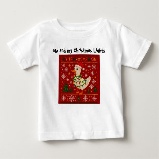 Funny Goose Christmas Lights Kids T-Shirt – Editab