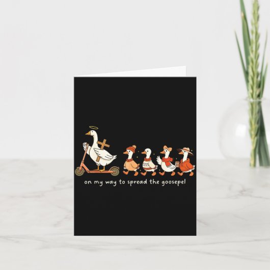 Funny Goose Fall Christian On My Way To Spread Goo Kaart (Voorkant)