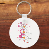 Funny Goose Happy Valentine Goose Cute Heart Lover Sleutelhanger (Voorkant)