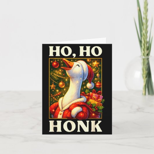 Funny Goose Ho Ho Honk Christmas Outfit For Men Wo Kaart (Voorkant)